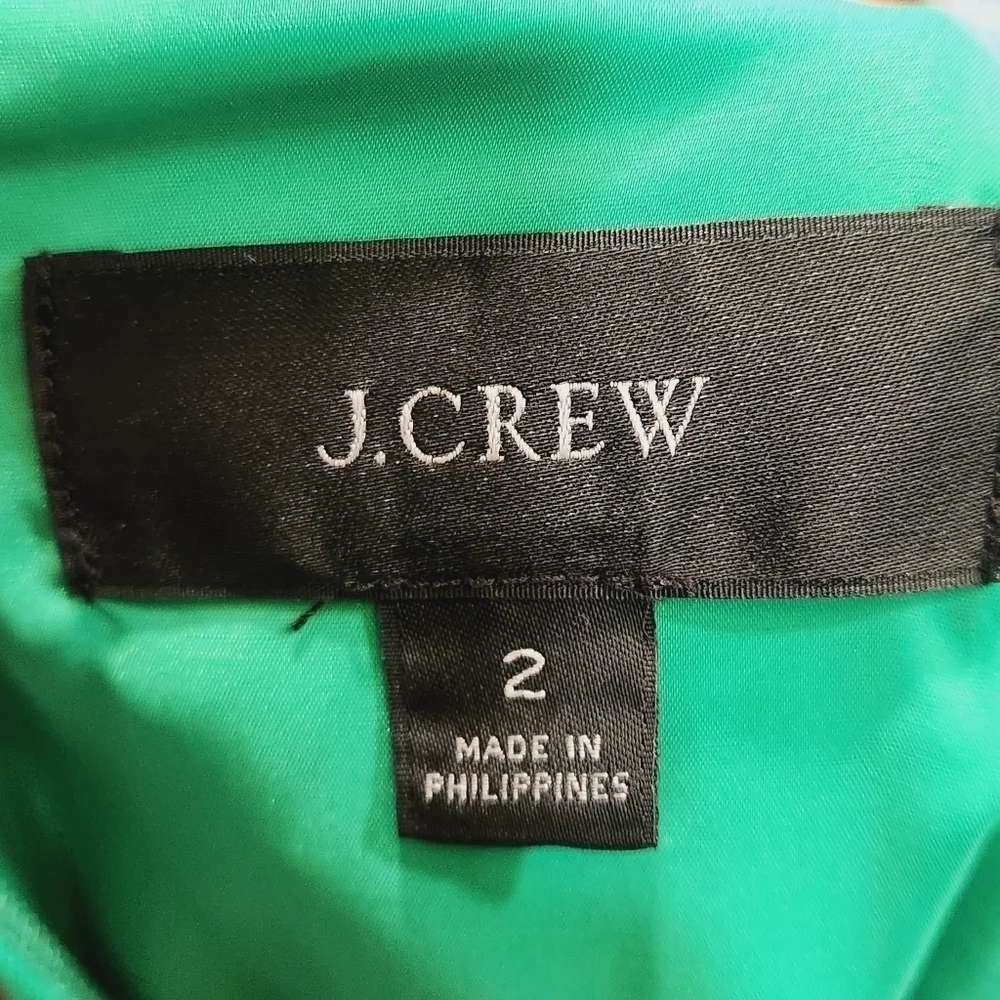 J.Crew Factory Cap Sleeve V-Neck Sheath Dress in Bi-stretch Cotton Sz 2